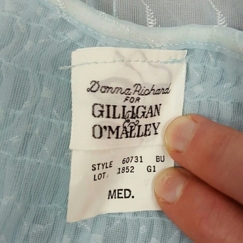HELD Vintage 70's Gilligan & O'Malley Light Blue Lingerie Nightgown - Picture 7 of 7